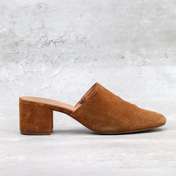 Madewell Shoes - Madewell The Walker Mule Women's Size 10 US Brown Suede Slip On Mules Sandals